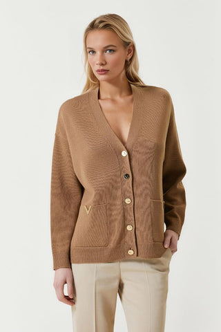 V-neck Single Breasted Cardigan