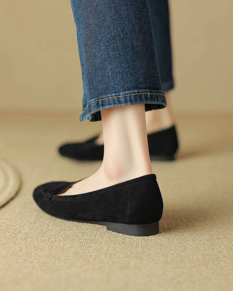 Vintage-Frosted-Soft-Sheepskin-Flat-Shoes