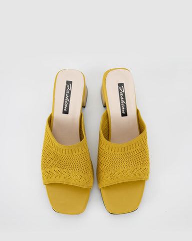 Fly Knit One-Line Mid-Heeled Sandals