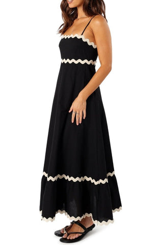 Sleeveless Lace Patchwork Strapless Maxi Dress