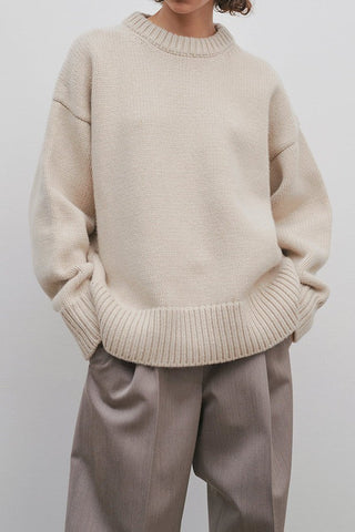 Casual Crew Neck Thicken Wool Sweater