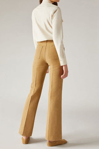 Silhouette Patched Pocket Straight Leg Pants