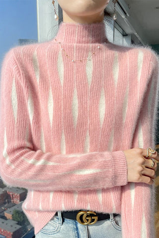 Regular Fit Striped Urban Turtleneck Sweater