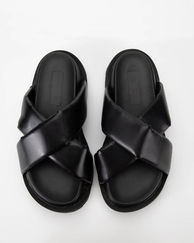 Cross Strap Cushioned Height Enhancing Sandals