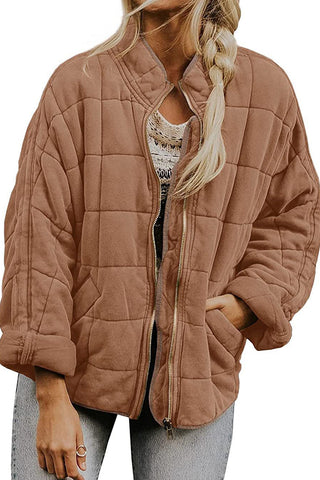 Casual Cool Solid Color Stand Collar Warm Jacket