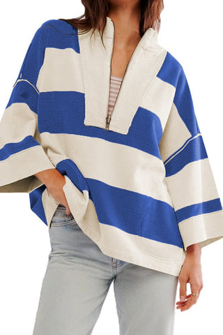 Stripe Long Sleeve Crop Rugby Shirt