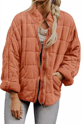 Casual Cool Solid Color Stand Collar Warm Jacket