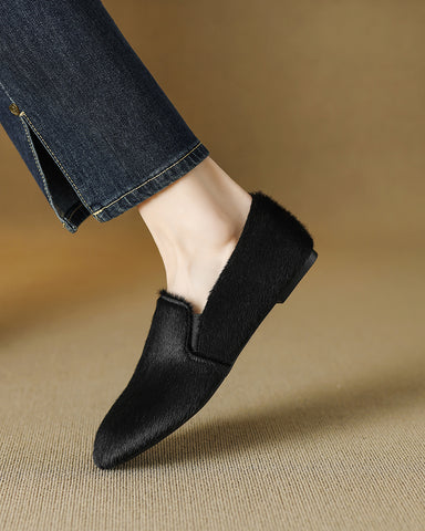 Comfortable Calf Hair Stylish Penny Loafers