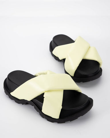 Cross Strap Cushioned Height Enhancing Sandals