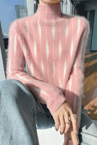 Regular Fit Striped Urban Turtleneck Sweater