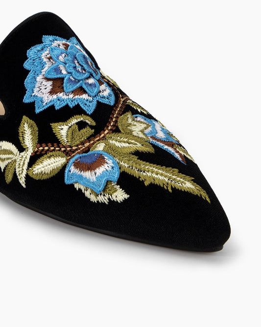 Embroidery Mule Flats