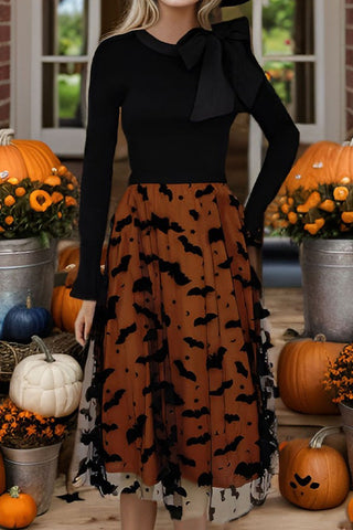 Halloween Bat Waist Mesh Skirt