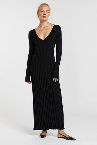 Soft V-neck Sweater Knitted Dress