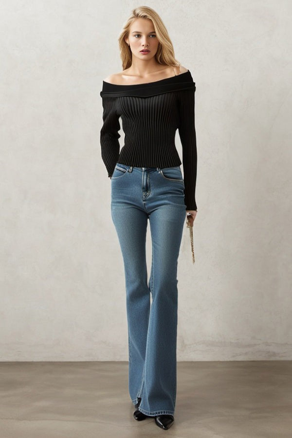 Sleek Silhouette Vintage micro-flare jeans