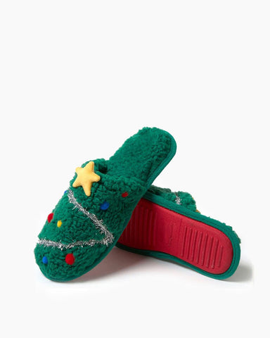 [Pre-Order] Christmas Holiday Fuzzy Scuff Slipper