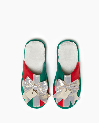 [Pre-Order] Christmas Holiday Fuzzy Scuff Slipper