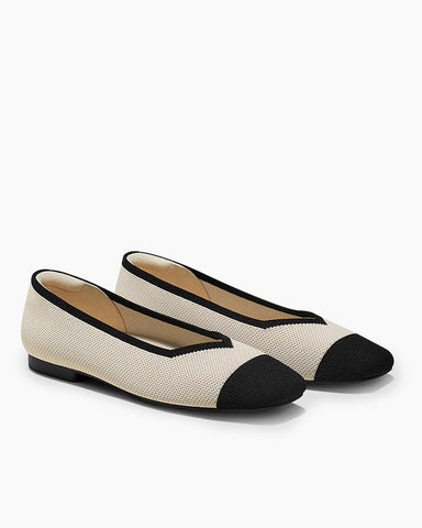 Eco-friendly Square Toe Ballet Flats(AirLeaf)