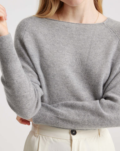 Mongolian Cashmere Soft Boatneck Sweater