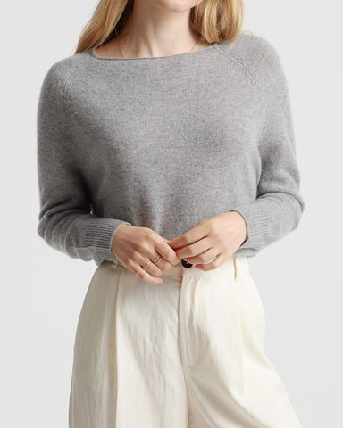 Mongolian Cashmere Soft Boatneck Sweater