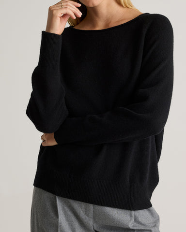 Mongolian Cashmere Soft Boatneck Sweater