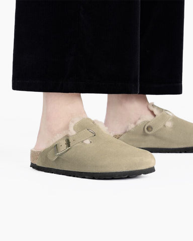 Suede Fuzzy Soft Footbed Clog Mules