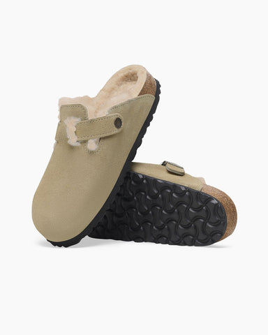 Suede Fuzzy Soft Footbed Clog Mules