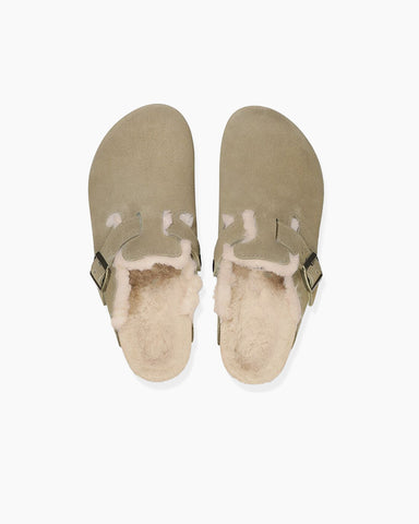 Suede Fuzzy Soft Footbed Clog Mules