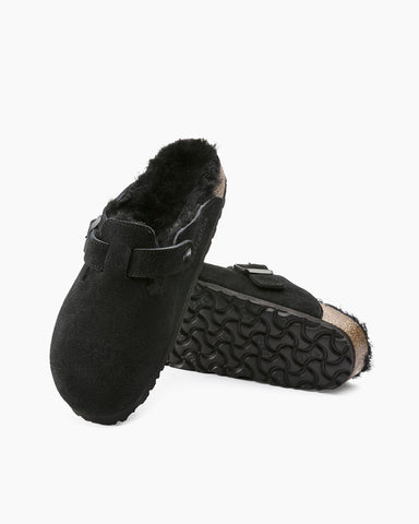 Suede Fuzzy Soft Footbed Clog Mules