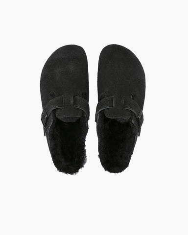 Suede Fuzzy Soft Footbed Clog Mules