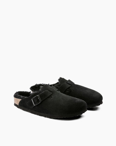 Suede Fuzzy Soft Footbed Clog Mules