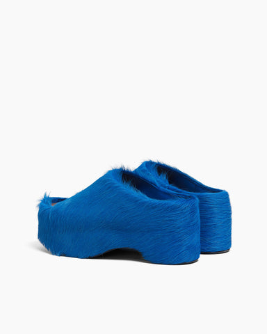 [PRE ORDER] Luxe Long-hair Calfskin Chunky Clog Slide