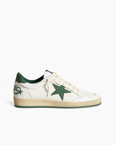 White Leather Sneakers with Star and Heel Tab