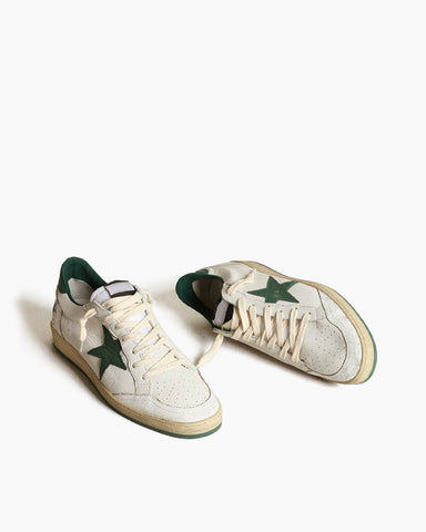 White Leather Sneakers with Star and Heel Tab