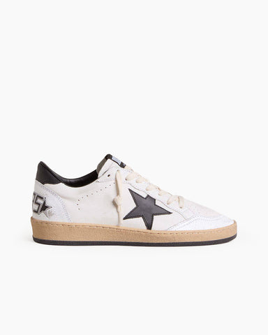 White Leather Sneakers with Star and Heel Tab