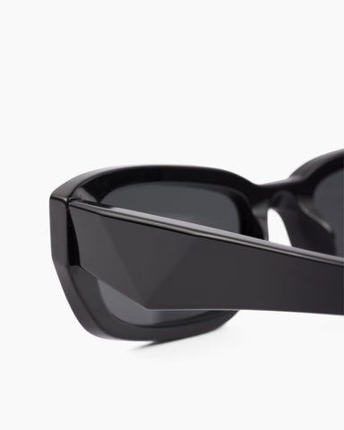 Women's Black 3D Temples Sunglasses