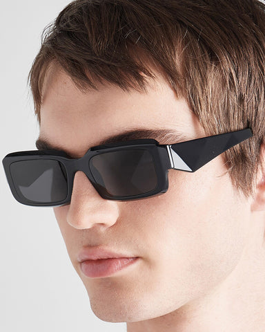 Men's Black 3D Temples Sunglasses