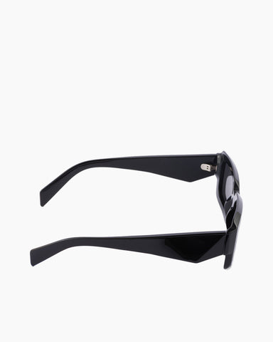 Men's Black 3D Temples Sunglasses