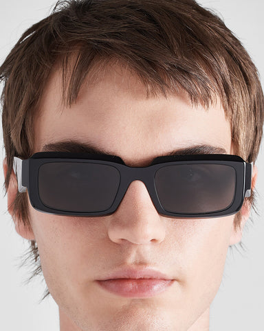 Men's Black 3D Temples Sunglasses