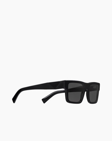 Men's Black Rectangular Frame Sunglasses