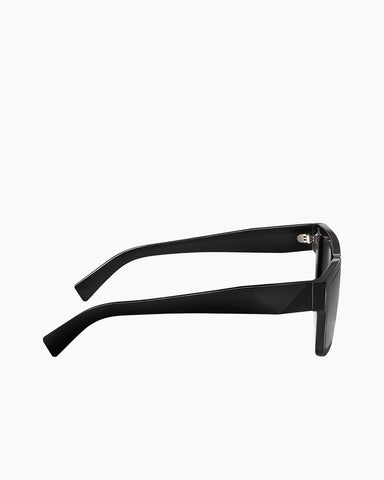 Men's Black Rectangular Frame Sunglasses