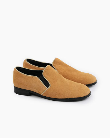 Calf Hair Real Fur Flat Loafers