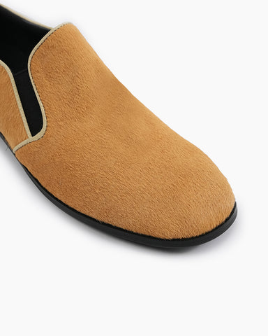 Calf Hair Real Fur Flat Loafers