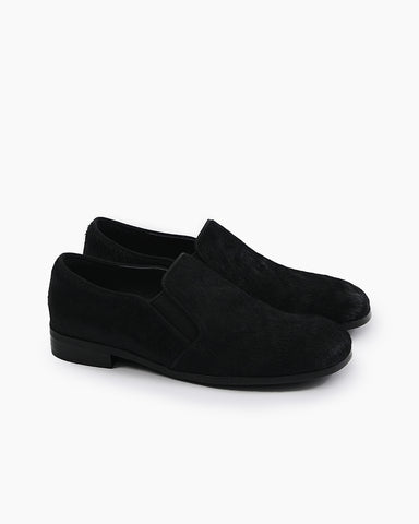 Calf Hair Real Fur Flat Loafers