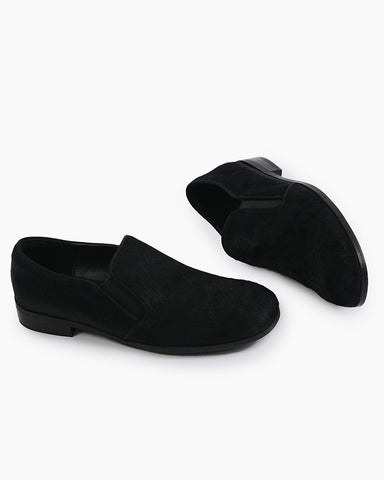 Calf Hair Real Fur Flat Loafers