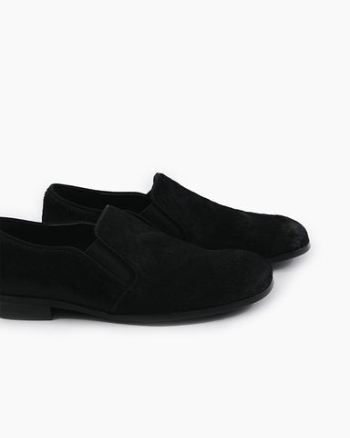 Calf Hair Real Fur Flat Loafers