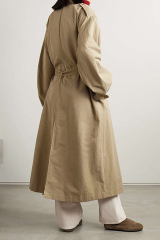 Pre Order Lapel Collar Double-breasted Trench Coat