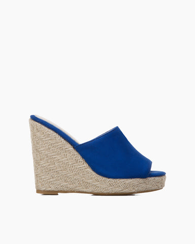 Open Toe Platform Espadrilles Slip On Wedge Sandals