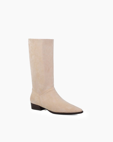 Sophisticated Suede Mid-Calf Fall Weather Winter Boots