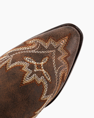 Embroidered Knee High Cowgirl Western Chunky Heel Boots