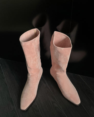 Sophisticated Suede Mid-Calf Fall Weather Winter Boots